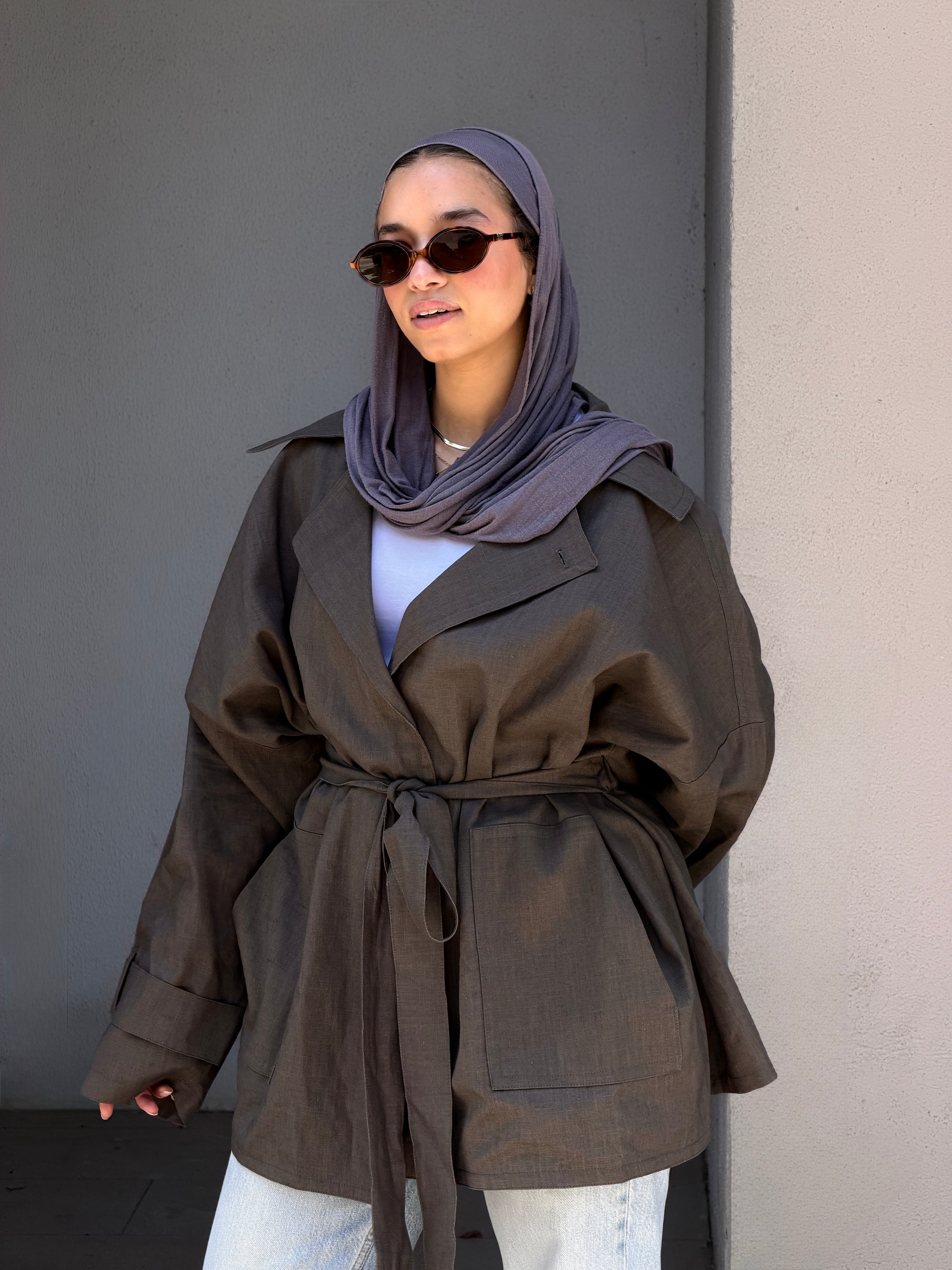 The Solene Linen Cardigan