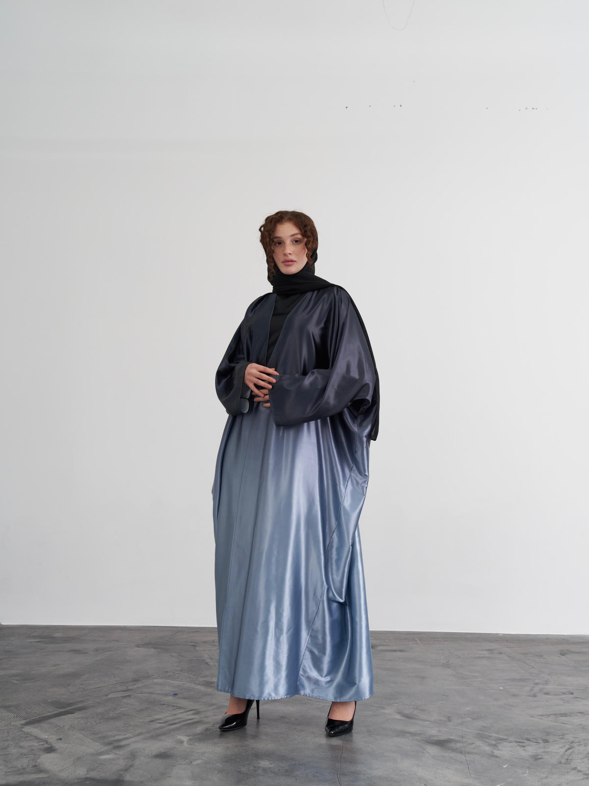 Satin Open Abaya